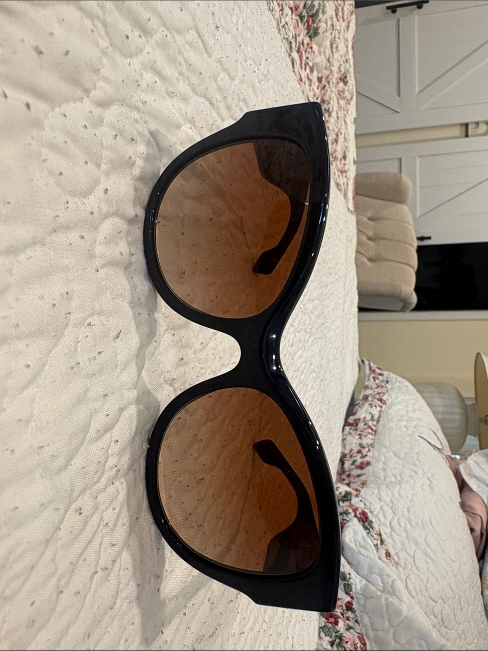 Burberry Black Frame Sunglasses with Brown Lenses
